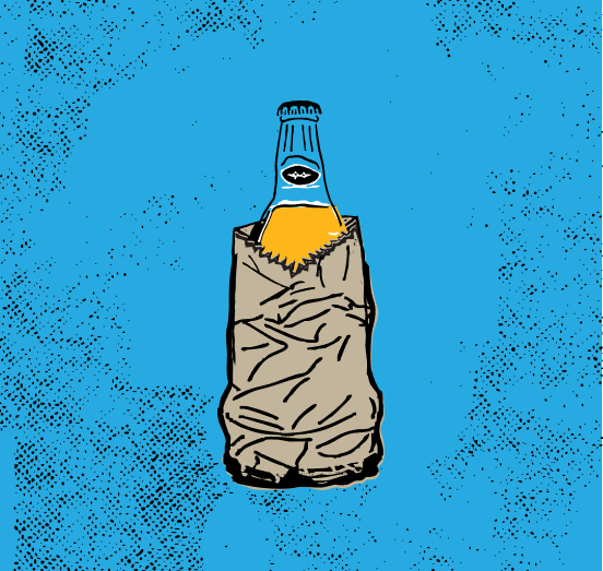 Beer in a brown bag